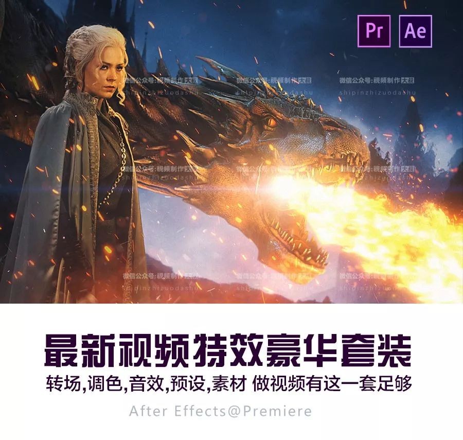 最新AEPR豪华套装：转场,调色,音效,预设,素材！做视频有这一套足以