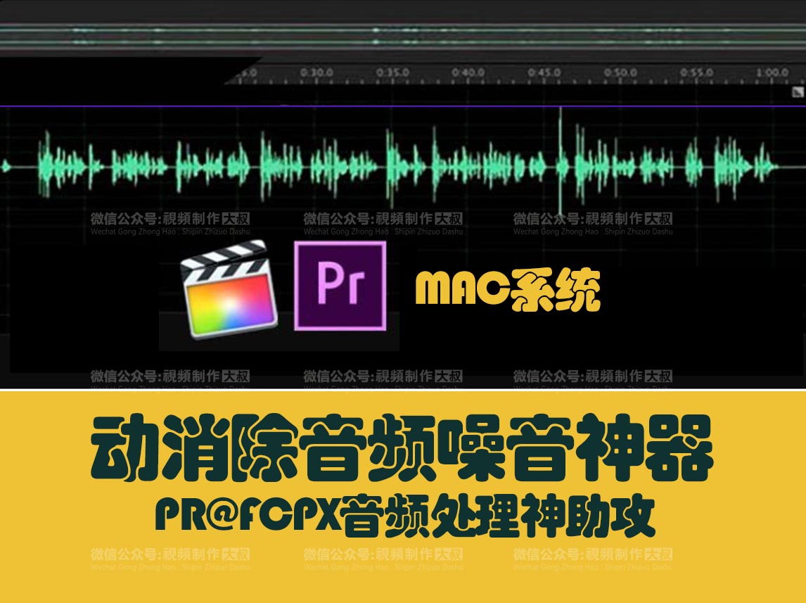 FCPX / PR插件：自动消除背景噪音神器 MAC系统用