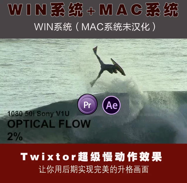 Twixtor超级变速高速慢动作插件（汉化版），支持AE/PR/Vegas/FCPX