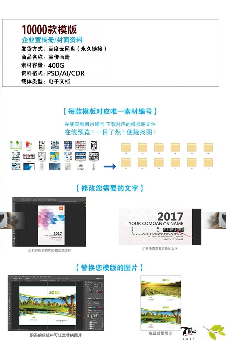 2022最新公司企业产品宣传单画册PSD CDR AI封面内页版式排版设计素材模板