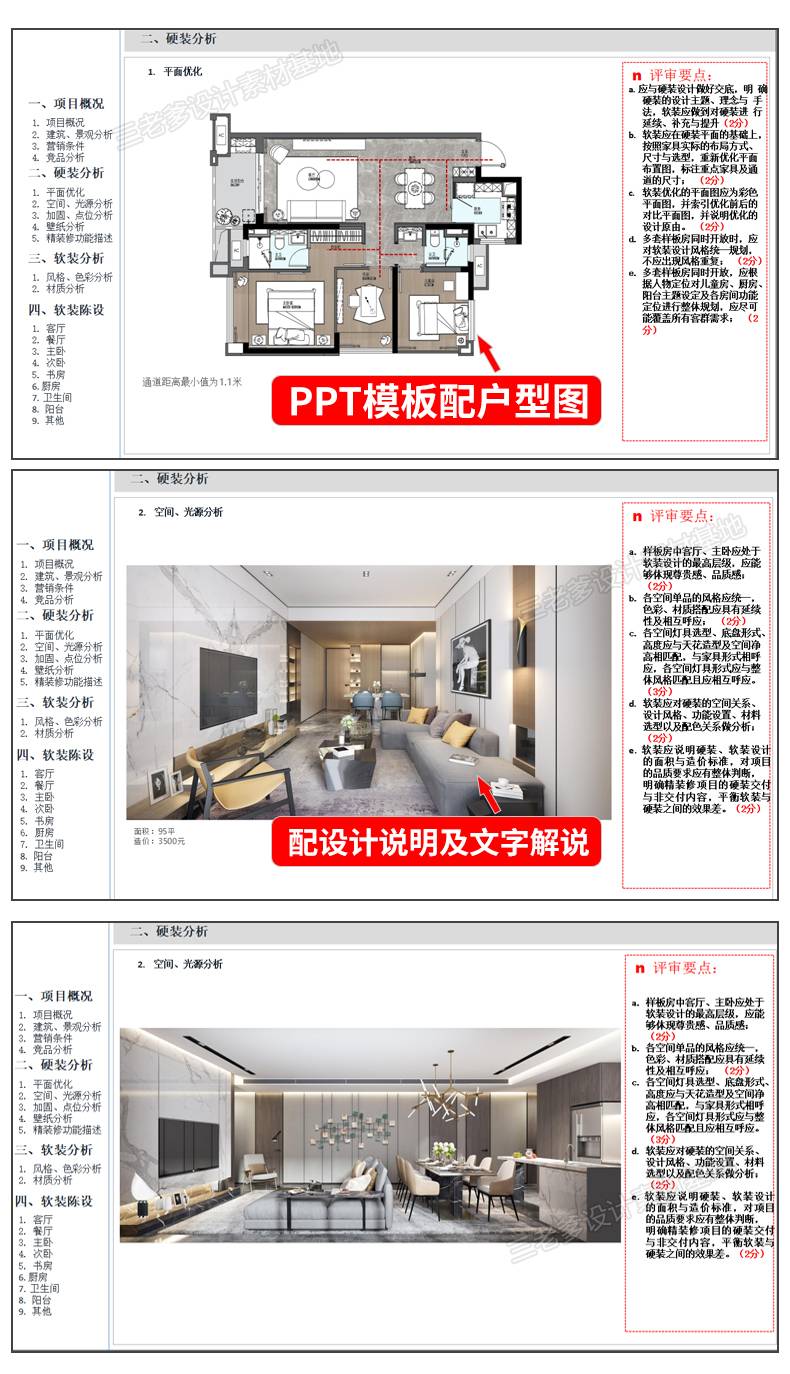 114套室内设计ppt模板案例 成品可编辑概念方案汇报酒店办公家装样板间