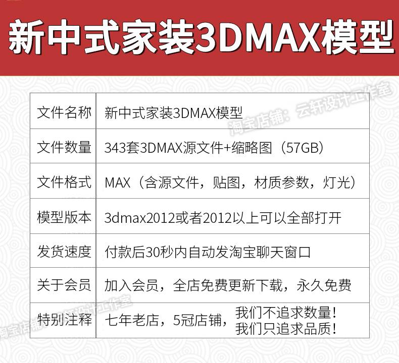 2022新中式风格家装3d模型新款卧室客厅卫生间书房3dmax模型素材