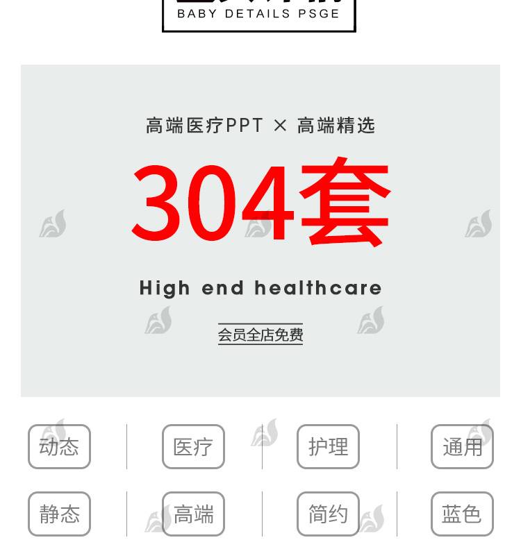 304款医疗护理PPT模板 医药牙齿口腔护士实验报告汇报总结宣传动态模板