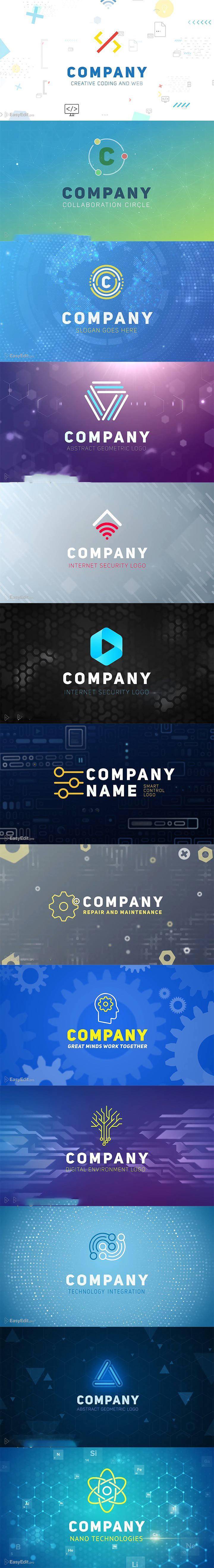 AE模板工具包 高科技背景公司企业Logo片头包装AE源文件打包下载