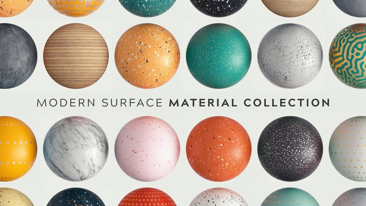 250+C4D现代材料材质包大合集 Greyscalegorilla Modern Surface Material Collection_C4D材质