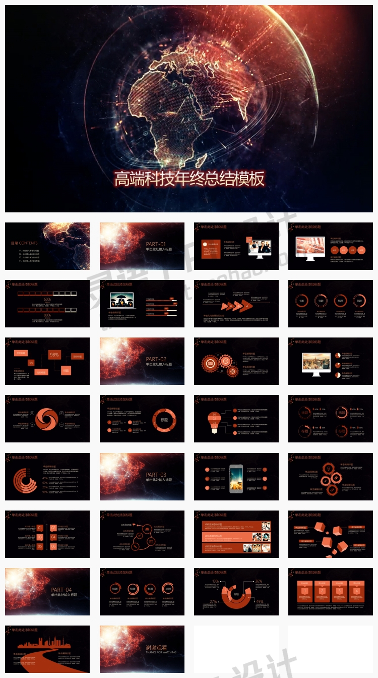 【科技风尚】20套科技风网络未来大数据创意PPT模板合集