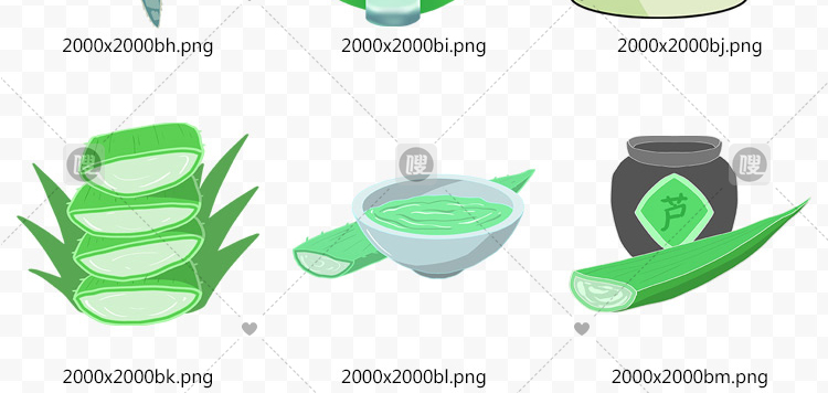 【PNG免抠 】手绘卡通芦荟植物盆栽花盆水彩仙人掌插画设计素材