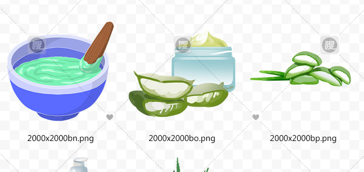 【PNG免抠 】手绘卡通芦荟植物盆栽花盆水彩仙人掌插画设计素材