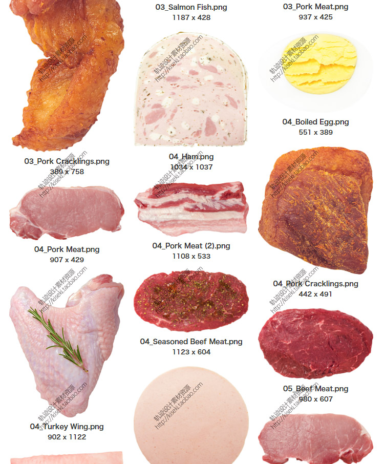 【生鲜肉类合集】生鲜猪肉牛肉鸡腿翅肉类食材鸡蛋超市菜市场餐饮 PNG免抠图素材