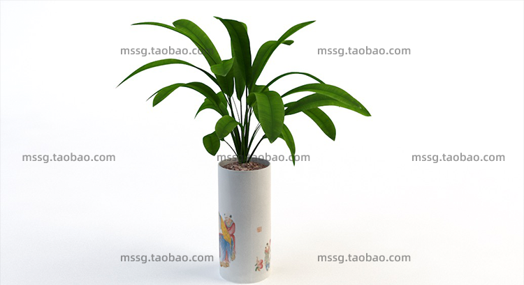 12款室内装饰植物C4D模型素材