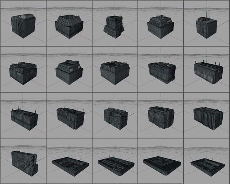 【科幻建筑】20款科幻建筑模型C4D预设素材