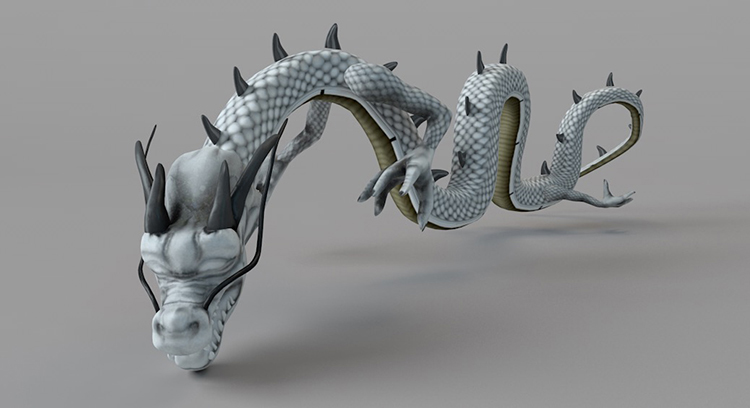【C4D神兽模型】9款创意神话古风神兽动物魔龙相关C4D工程模型3D立体素材
