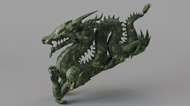 【C4D神兽模型】9款创意神话古风神兽动物魔龙相关C4D工程模型3D立体素材