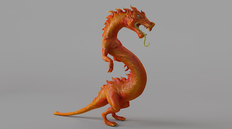 【C4D神兽模型】9款创意神话古风神兽动物魔龙相关C4D工程模型3D立体素材