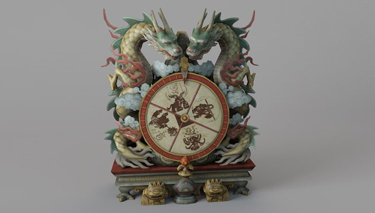 【C4D神兽模型】9款创意神话古风神兽动物魔龙相关C4D工程模型3D立体素材