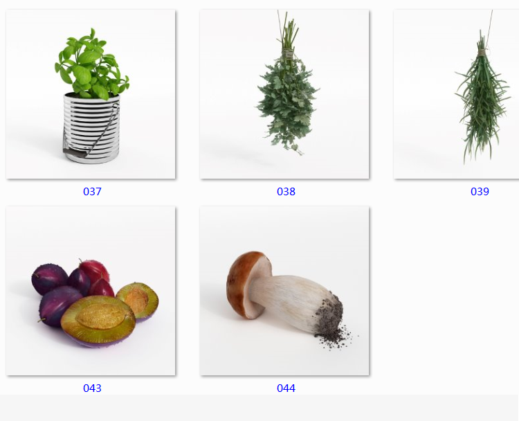 【C4D素材】44款水果蔬菜食品C4D模型工程3d香蕉草莓苹果玉米场景立体素材