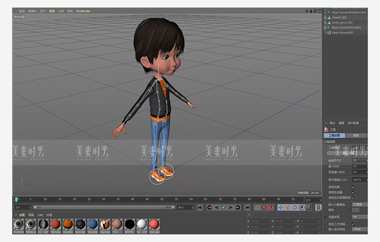 21款卡通人物角色C4D模型