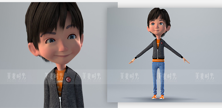 21款卡通人物角色C4D模型