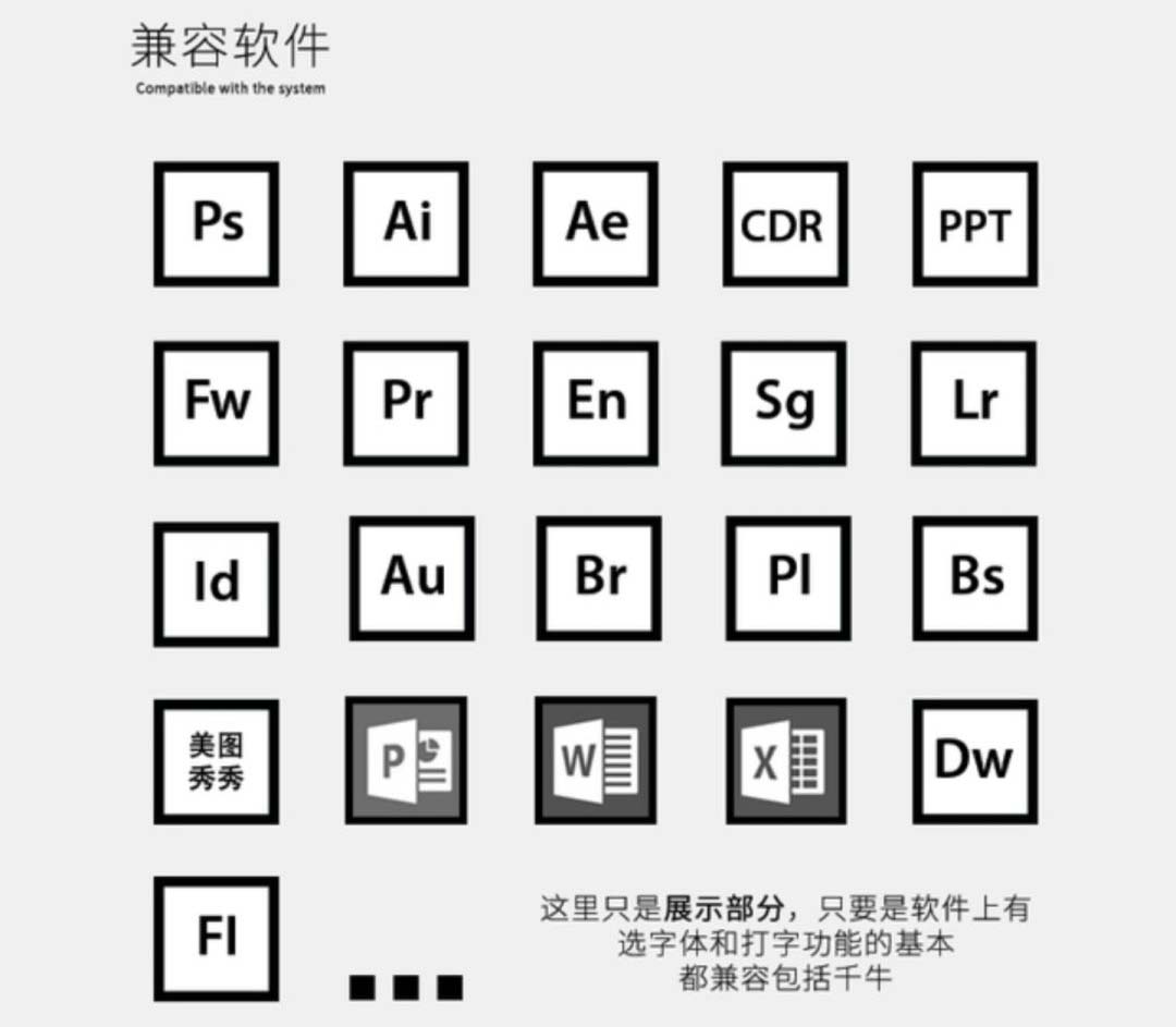 精选150款+无版权可商用高级字体