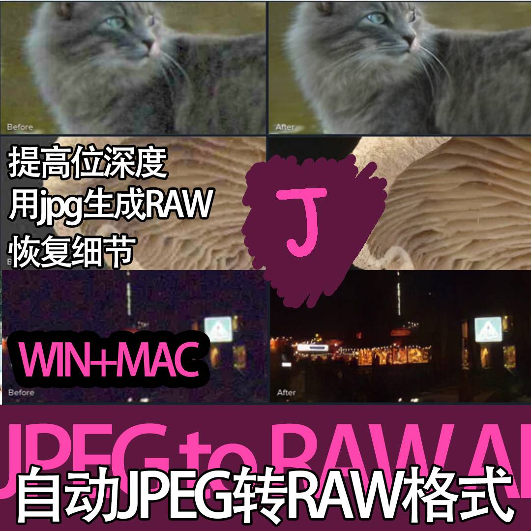 JPEG转RAW格式软件JPEG to RAW AI 2.2.1 WIN中文汉化Topaz JPEG to RAW AI