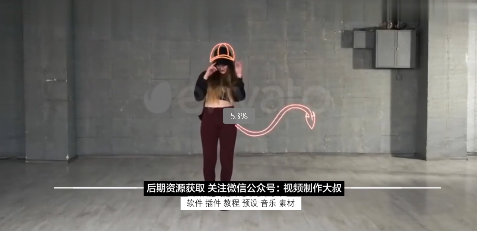 AE预设: 发光霓虹灯涂鸦线动画特效元素,包含爆炸冒烟边框气泡闪电等