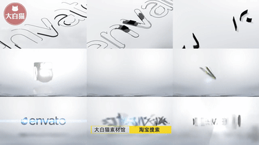 45个3D干净商务公司宣传描边MG动画LOGO视频模板