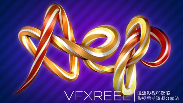 AE教程：Trapcode TAO制作糖果质感3D文字笔画描边效果 Candy 3D Text Stroke Effect