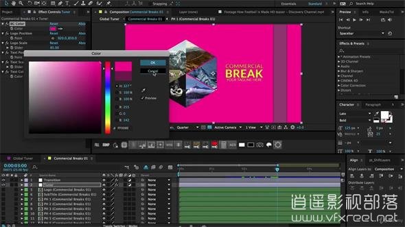 AE教程：电视台简洁栏目包装设计制作教程 Modern TV Full Broadcast Pack