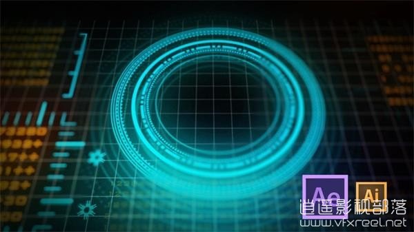 AE教程：HUD高科技图形动画制作教程 Create HUD graphics in After Effects and Illustrator