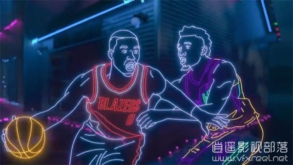 AE教程：酷炫实拍人物轮廓光线描边特效教程 After Effects Tutorial – NBA Lights