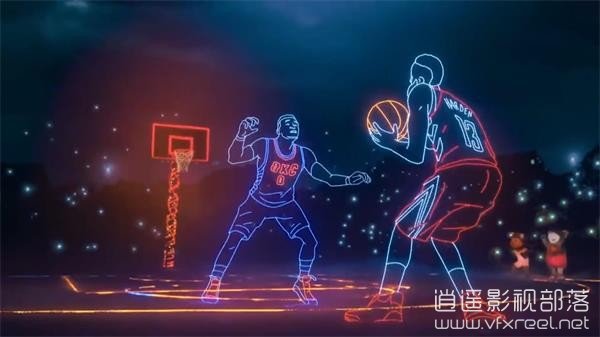 AE教程：酷炫实拍人物轮廓光线描边特效教程 After Effects Tutorial &#8211; NBA Lights
