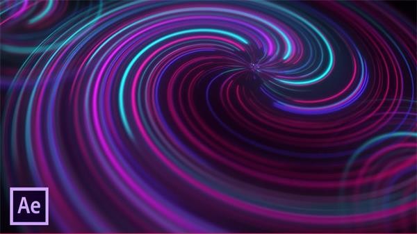 AE内置插件制作发光线条扭曲旋转动画 Neon Lights Animation in After Effects
