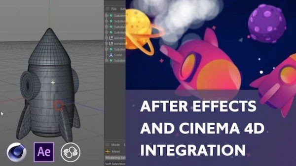 C4D和AE配合制作卡通三维场景教程 After Effects and Cinema 4D Integration