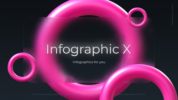 【PR模板】12个潮流时尚三维信息数据图表展示介绍动画 Infographic X