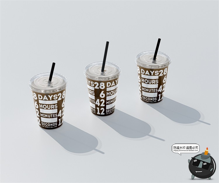 30款茶饮网红咖啡奶茶面包品牌瓶子袋子罐装Vi贴图