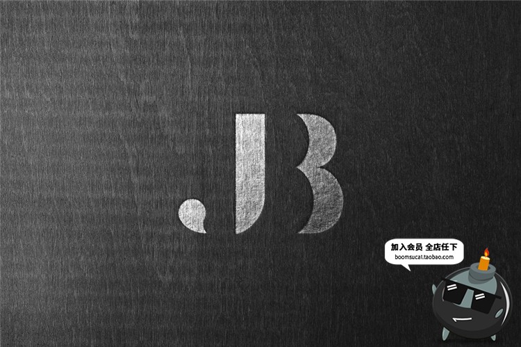 26款烫金烫银凹凸立体质感品牌LOGO效果图展示贴图样机