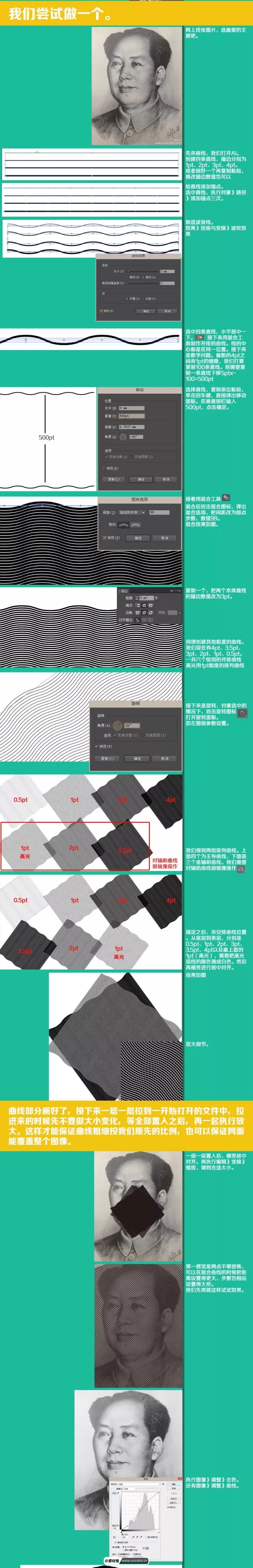 PS动作预设：雕刻打印效果动作预设