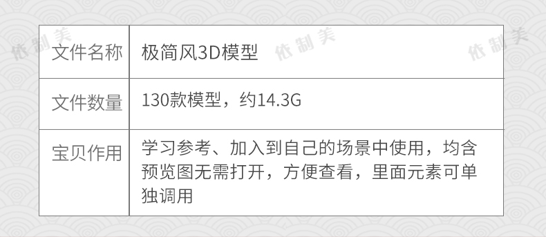 130款现代简约极简风格家装整体黑白灰餐厅卧室客厅3D模型库3Dmax