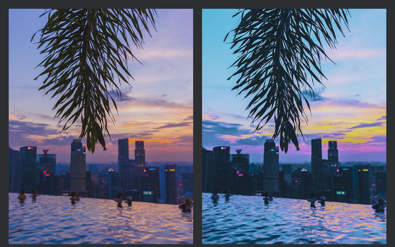 霓虹灯蒸汽波夜景风光Lightroom预设及电影MV视频调色LUT预设