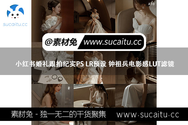8款小红书婚礼跟拍纪实PS/LR预设 钟祖兵电影感LUT滤镜PR/FCPX手机预设