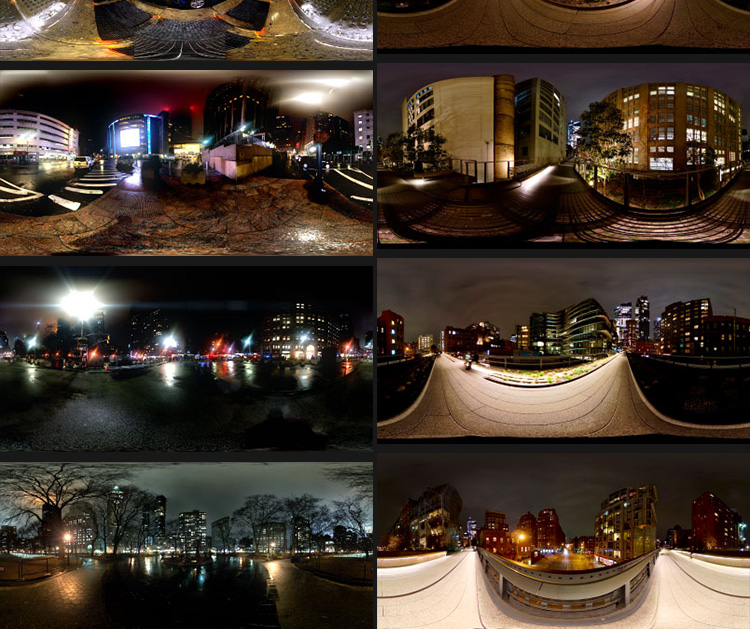 50张夜晚霓虹灯环境HDRI贴图夜景场景天空灯光贴图