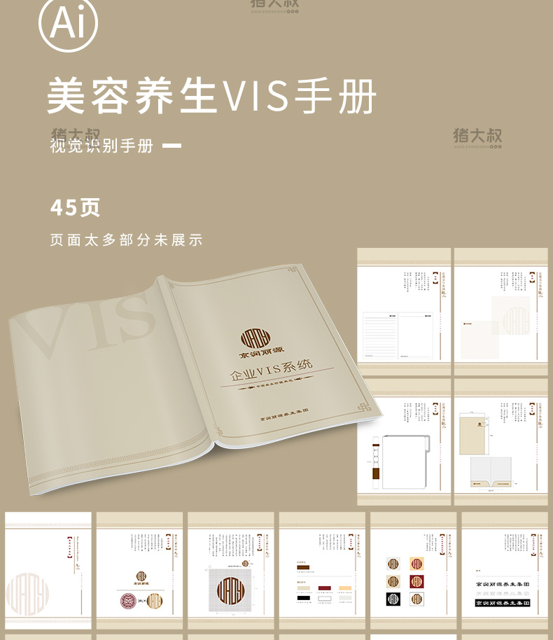 【VI手册】企业视觉识别品牌vi手册模板AI作品集