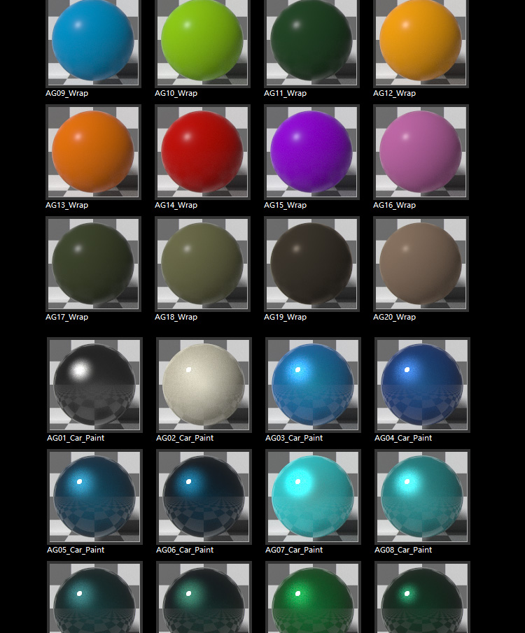 【车漆预设】OC渲染器汽车材质预设车漆材质球 Automotive Paint Shaders