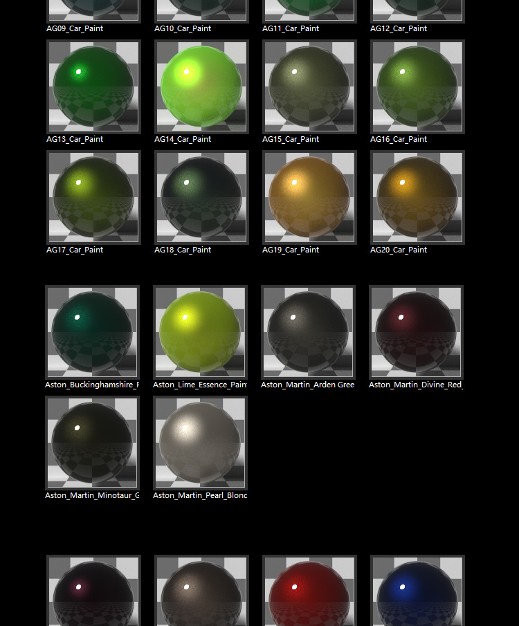 【车漆预设】OC渲染器汽车材质预设车漆材质球 Automotive Paint Shaders