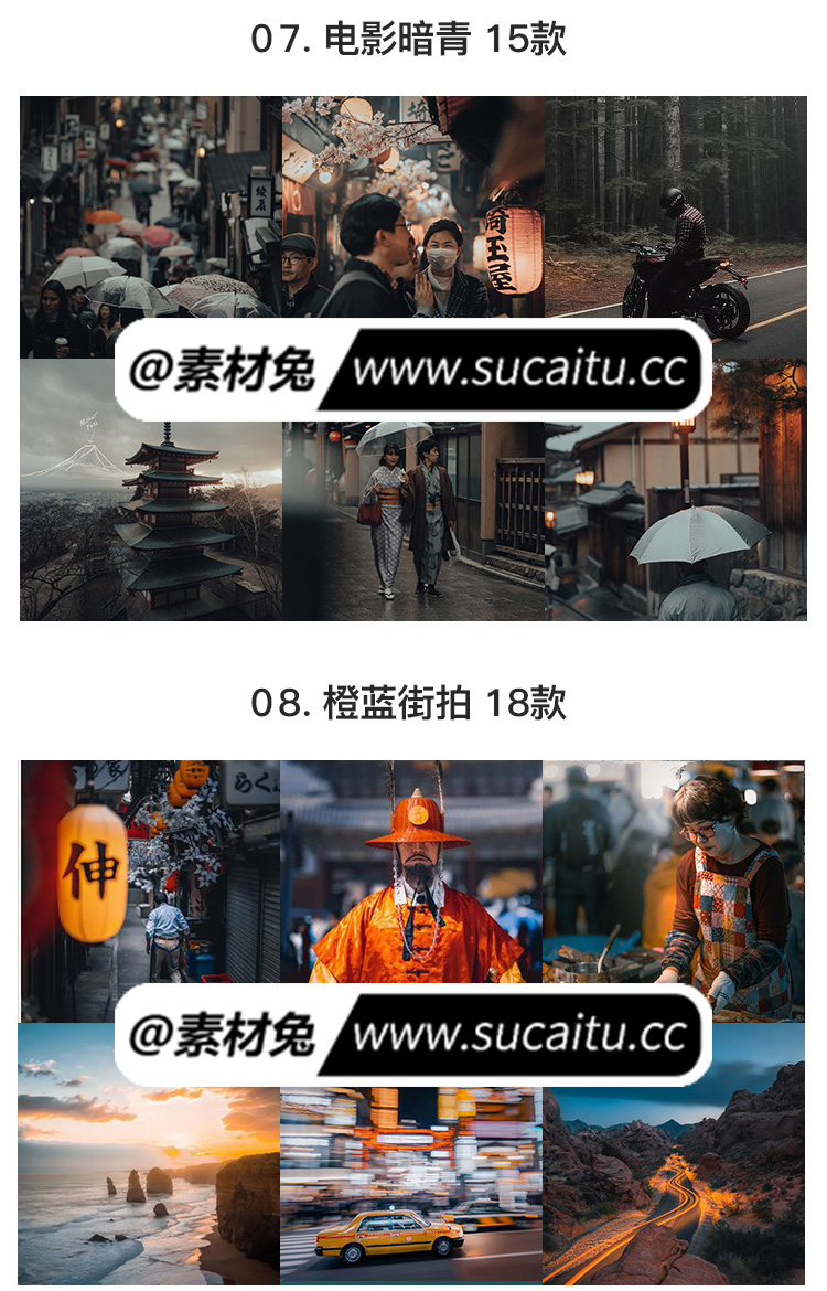 精选37+套LR预设PS滤镜PR调色手机Lightroom达芬奇FCPX剪映视频LUT插件人像