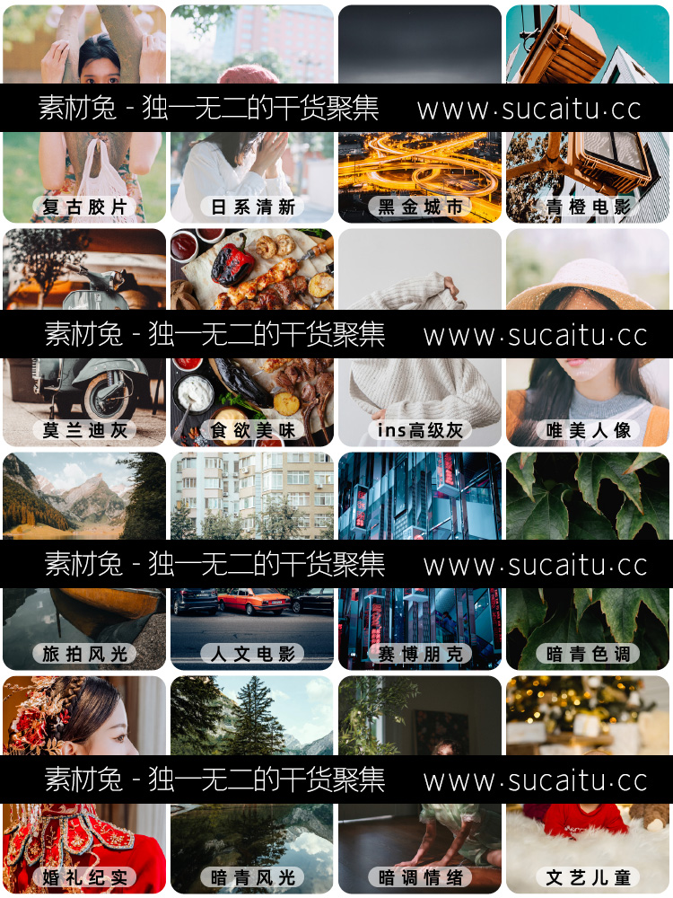 精选16888款LR预设PS滤镜PR调色手机Lightroom达芬奇FCPX剪映视频LUT插件人像预设