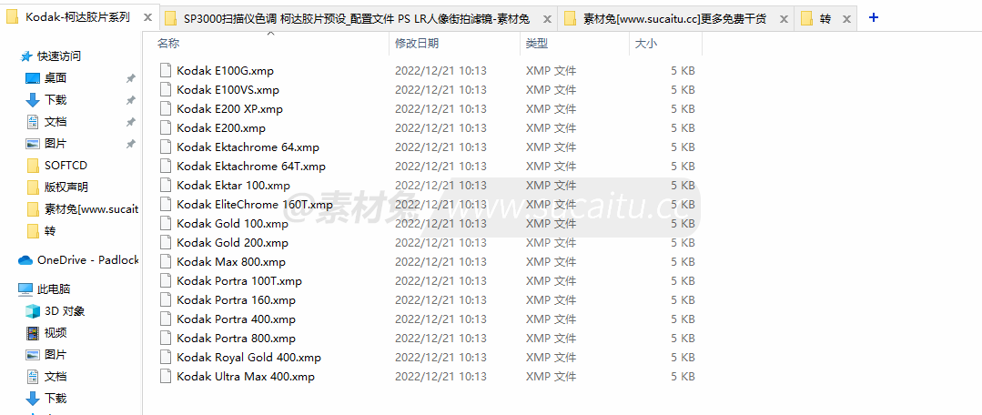 SP3000扫描仪色调 Kodak柯达胶片预设+配置文件 PS/LR人像街拍滤镜（18个预设+1个哈苏配置预设）