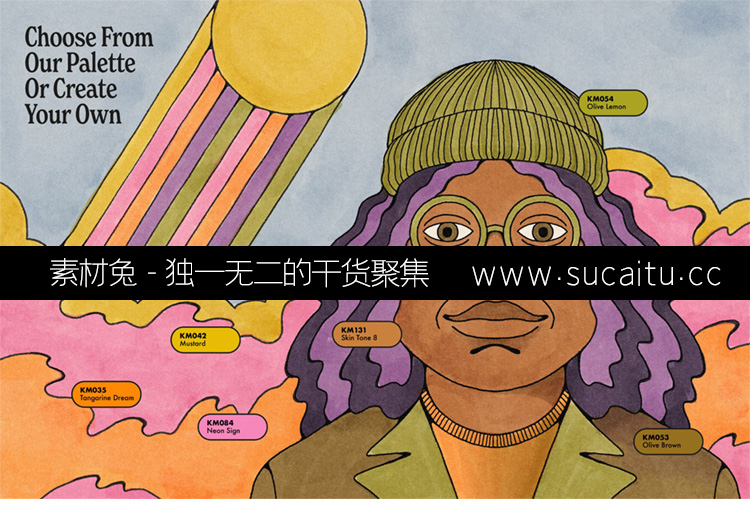 30款TRUE GRIT精品复古马克笔PS笔刷涂鸦水彩纹理笔触procreate绘画笔