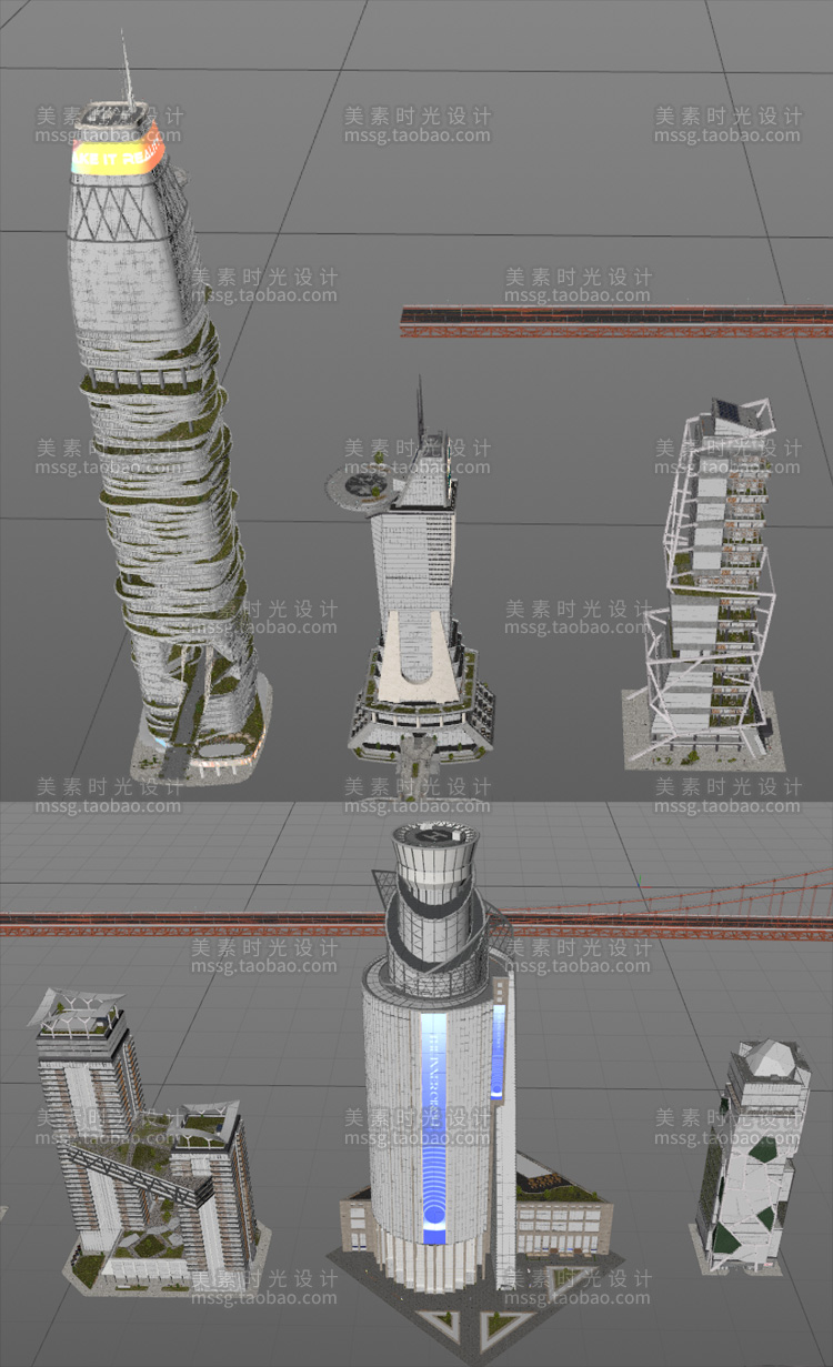 Kitbash3d旧金山现代城市建筑