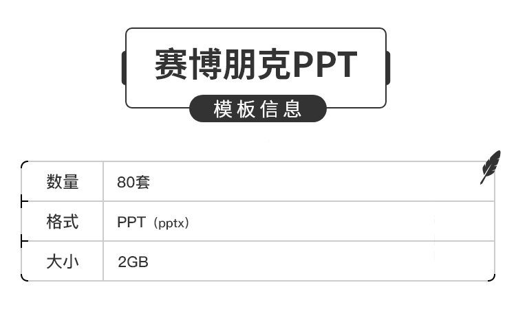 80套赛博朋克PPT模板潮流艺术小众时尚科技创意霓虹灯设计感素材大气